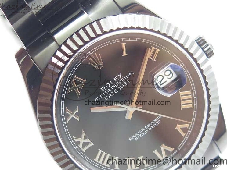41 on Bracelet VRF A3235 DateJust Markers All Dial Edition Oyster Black Roman PVD PVD Best Black 0204
